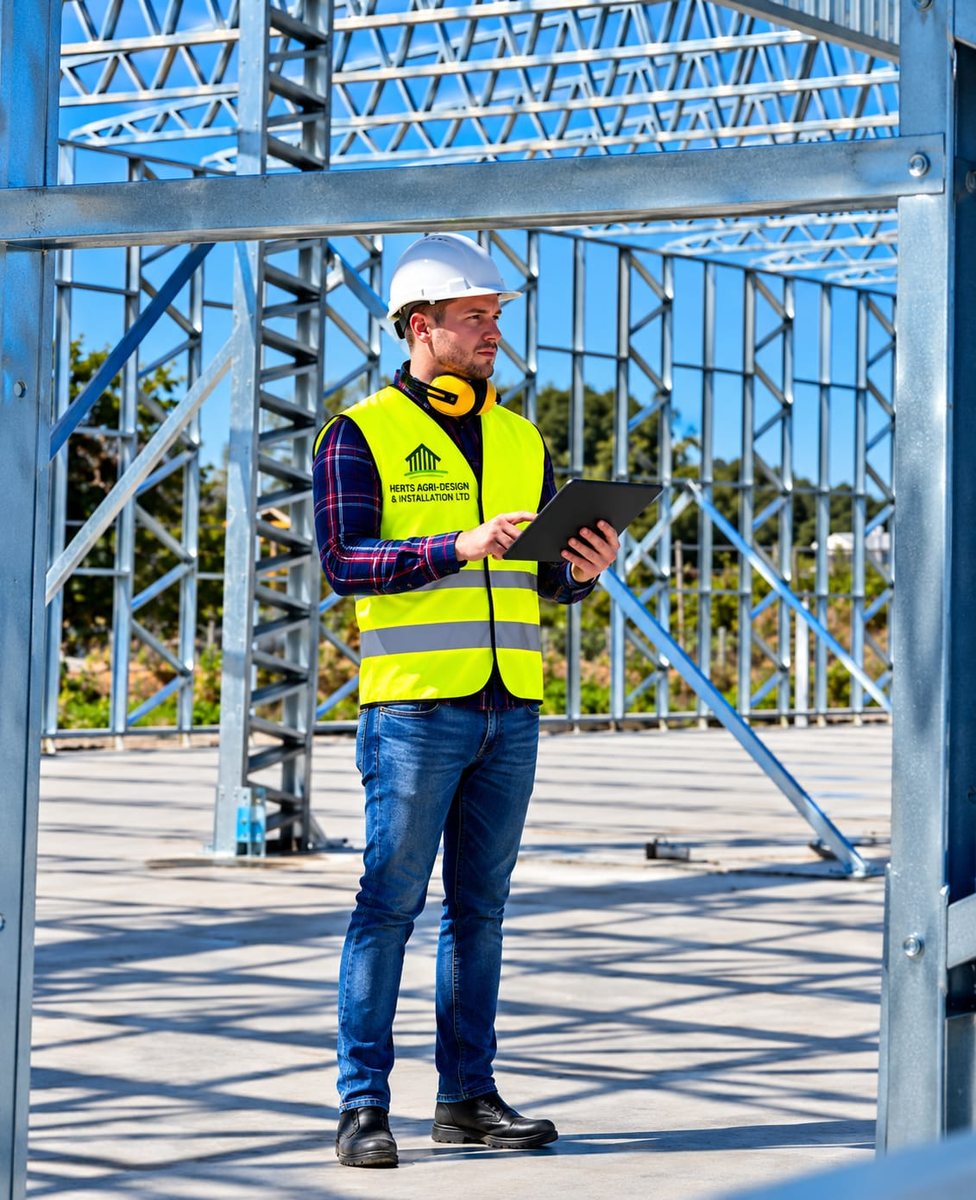 Josh Bennett, Logistics and Operations Manager at Herts Agri-Design, on site